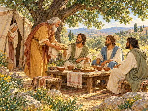 Abraham y los tres visitantes