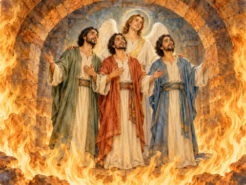Los tres jóvenes en el horno