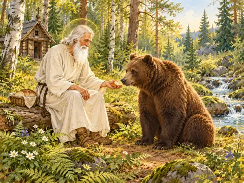 El oso de la celda de san Serafín