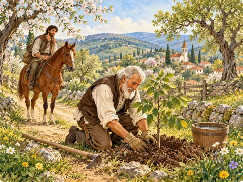 El anciano que plantaba para los demás
