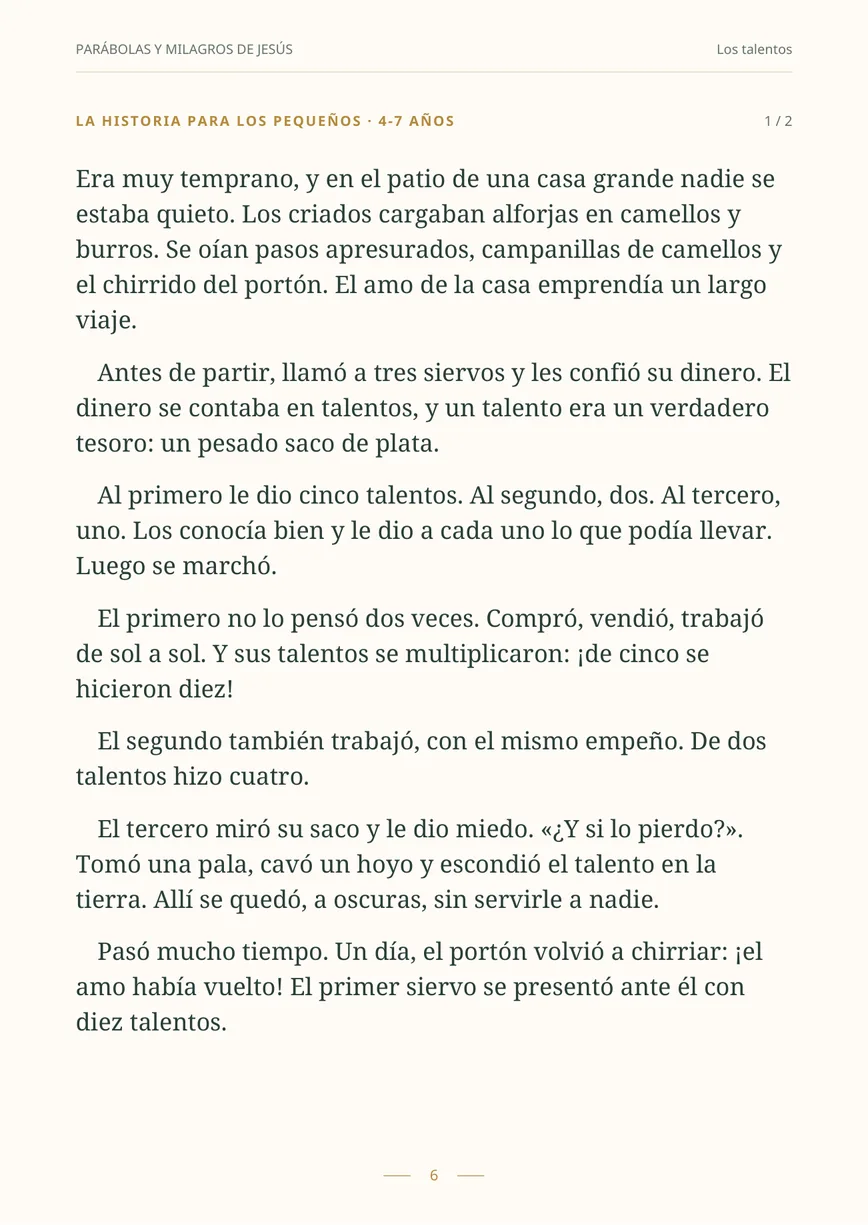 Parábolas y milagros de Jesús · 5