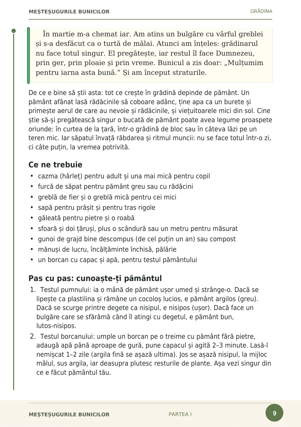 Pagina 9 din Rânduiala gospodăriei