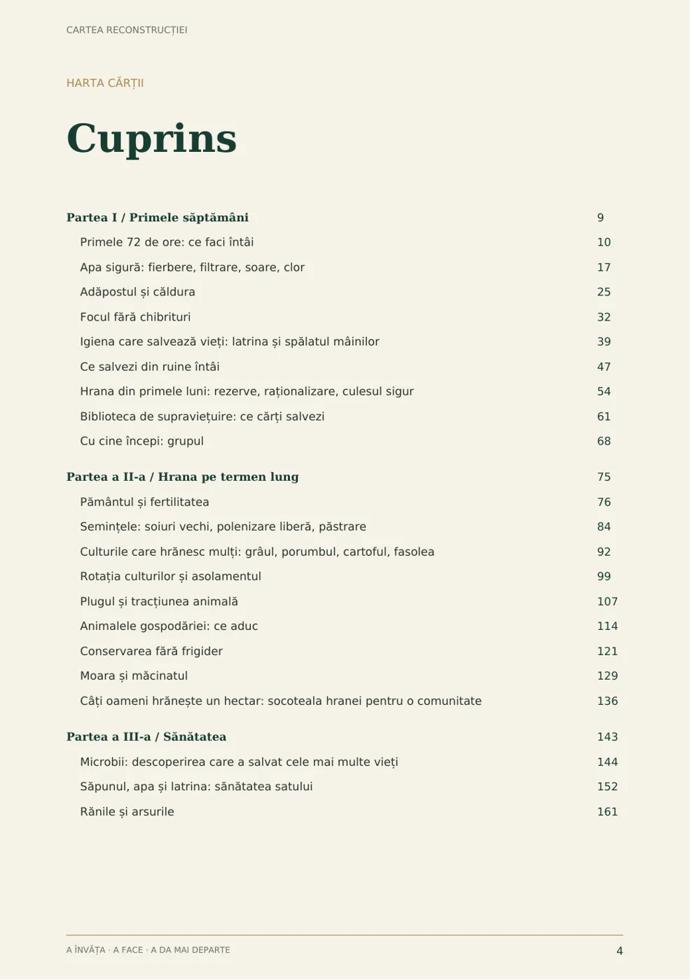 Pagina 4 din Cartea reconstrucției