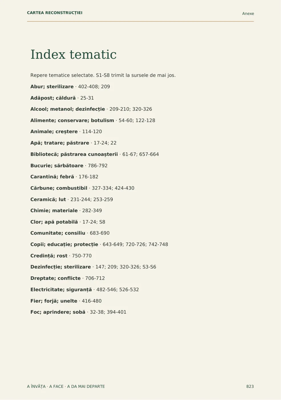 Pagina 823 din Cartea reconstrucției
